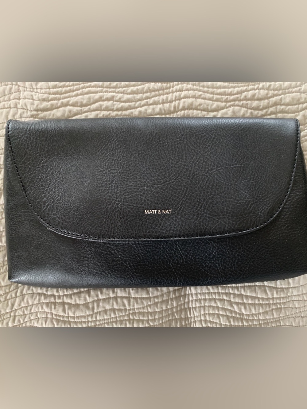 Matt & Nat Black Vegan Leather Interior Zip Wallet